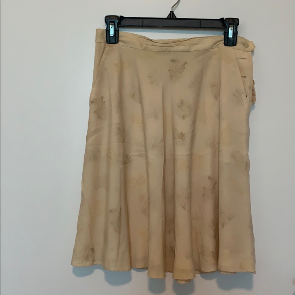 Vintage Banana Republic Silk Cream Skirt